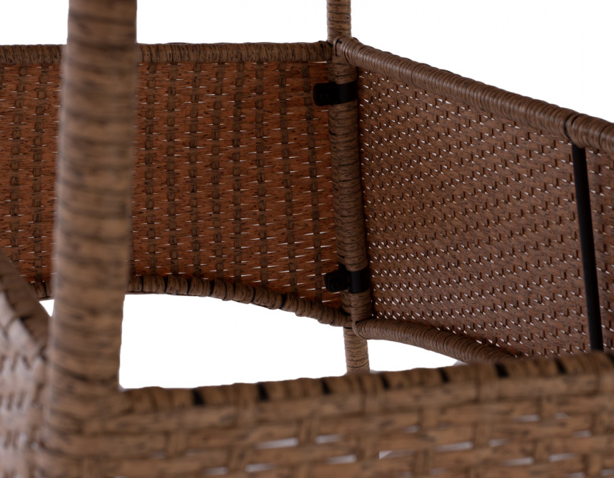 ΤΡΑΠΕΖΙ ΜΕΤΑΛΛΙΚΟ MINSK RATTAN ΜΠΕΖ ΚΑΦΕ HM5507.02 150x90x75 εκ.