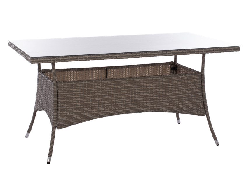 ΤΡΑΠΕΖΙ ΜΕΤΑΛΛΙΚΟ MINSK RATTAN ΓΚΡΙ HM5507.01 150x90x75Υ εκ.