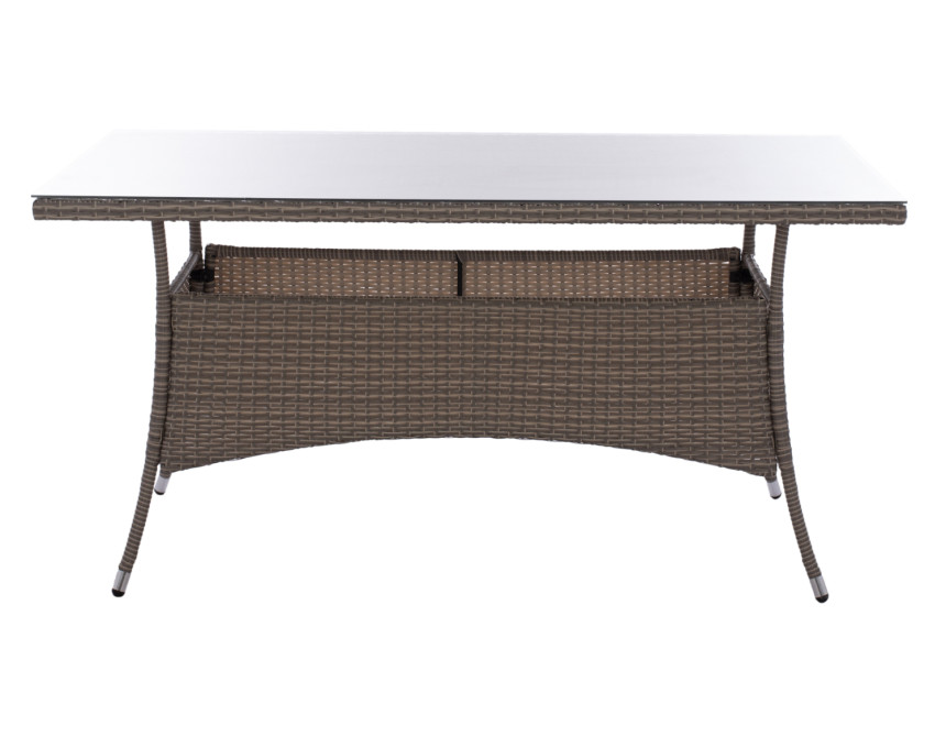 ΤΡΑΠΕΖΙ ΜΕΤΑΛΛΙΚΟ MINSK RATTAN ΓΚΡΙ HM5507.01 150x90x75Υ εκ.