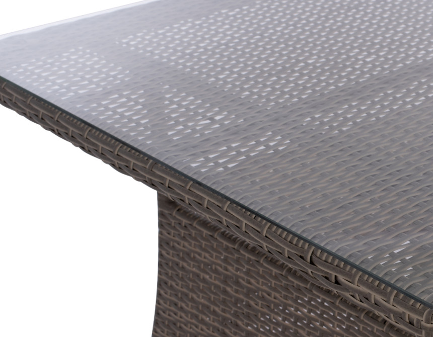 ΤΡΑΠΕΖΙ ΜΕΤΑΛΛΙΚΟ MINSK RATTAN ΓΚΡΙ HM5507.01 150x90x75Υ εκ.