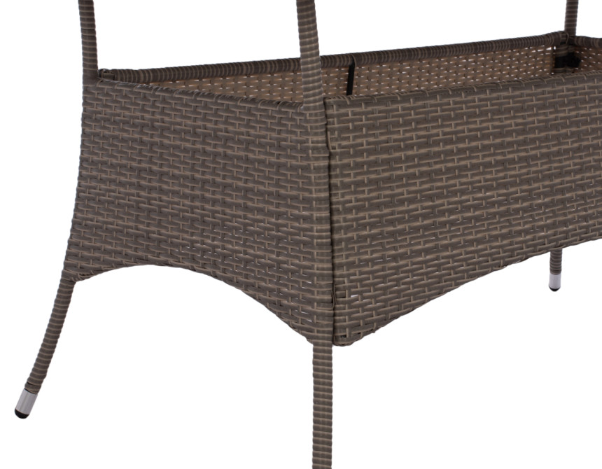 ΤΡΑΠΕΖΙ ΜΕΤΑΛΛΙΚΟ MINSK RATTAN ΓΚΡΙ HM5507.01 150x90x75Υ εκ.