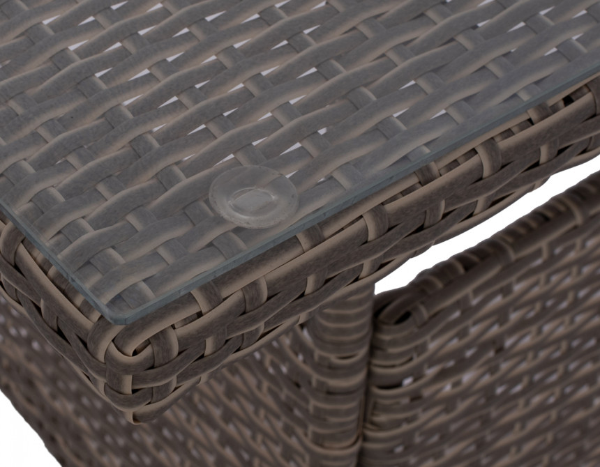 ΤΡΑΠΕΖΙ ΜΕΤΑΛΛΙΚΟ MILITARY RATTAN ΓΚΡΙ HM5141.31 120x70x75Υ εκ.