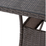 ΤΡΑΠΕΖΙ ΜΕΤΑΛΛΙΚΟ MILITARY RATTAN ΓΚΡΙ HM5141.31 120x70x75Υ εκ.