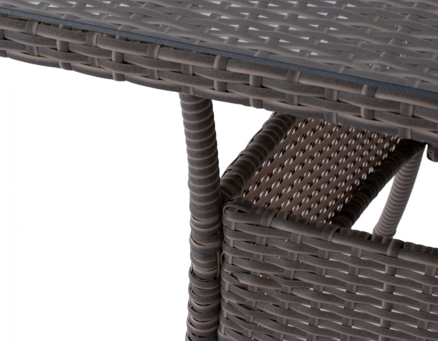 ΤΡΑΠΕΖΙ ΜΕΤΑΛΛΙΚΟ MILITARY RATTAN ΓΚΡΙ HM5141.31 120x70x75Υ εκ.