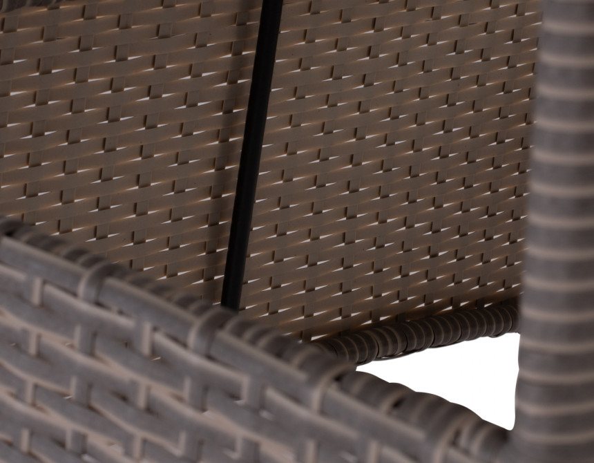 ΤΡΑΠΕΖΙ ΜΕΤΑΛΛΙΚΟ MILITARY RATTAN ΓΚΡΙ HM5141.31 120x70x75Υ εκ.