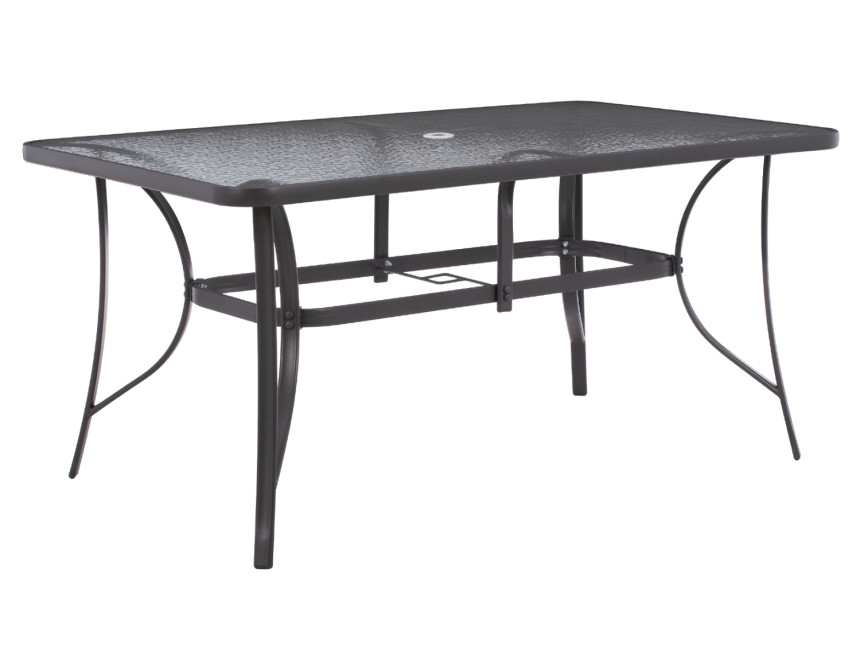 ΤΡΑΠΕΖΙ BRUNO 150X90Χ75Υεκ. ΜΕΤΑΛΛΙΚΟ ΟΡΘΟΓΩΝΙΟ ΓΚΡΙ ΜΕ ΤΡΥΠΑ ΟΜΠΡΕΛΑΣ Φ38  HM5145.11