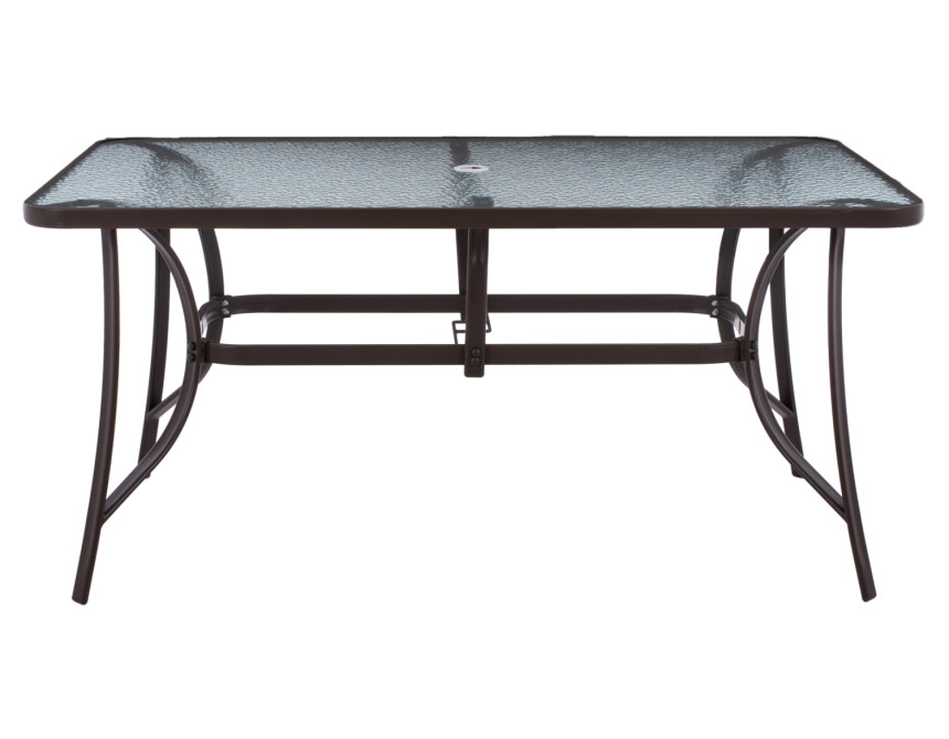 ΤΡΑΠΕΖΙ BRUNO 150X90Χ75Υεκ. ΜΕΤΑΛΛΙΚΟ ΟΡΘΟΓΩΝΙΟ ΚΑΦΕ ΜΕ ΤΡΥΠΑ ΟΜΠΡΕΛΑΣ Φ38 HM5145.12