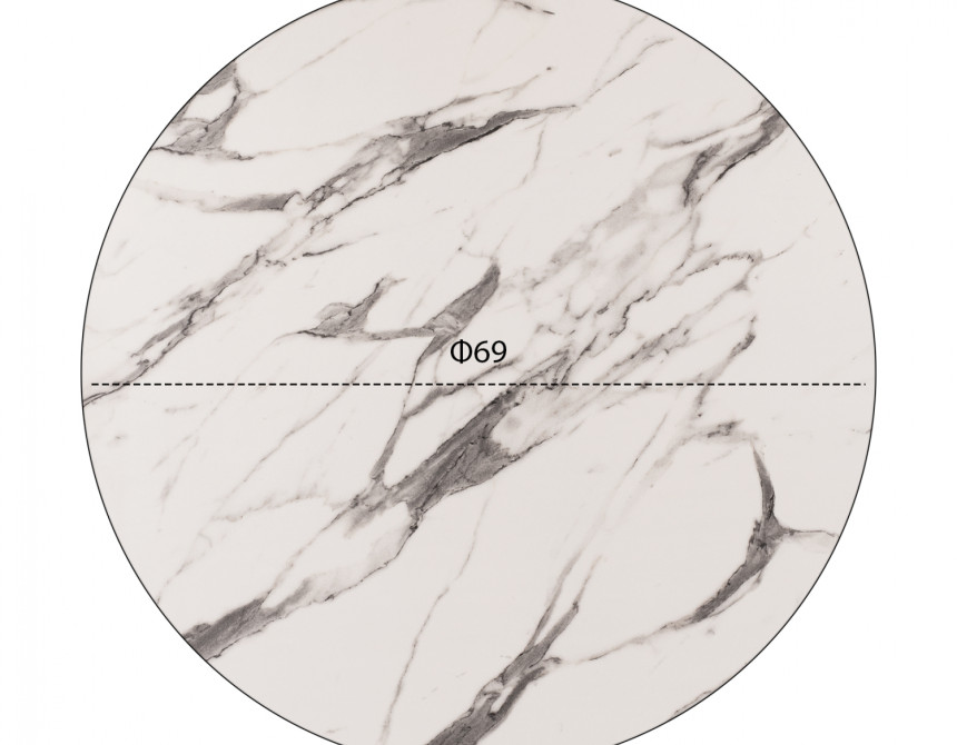 ΕΠΙΦΑΝΕΙΑ ΤΡΑΠΕΖΙΟΥ HPL HM5842.11 MARBLE WHITE-GREY Φ69 εκ. ΠΑΧΟΥΣ 12mm.