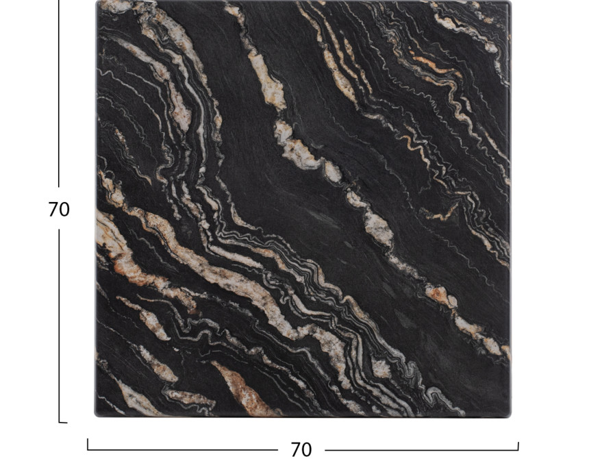 ΕΠΙΦΑΝΕΙΑ ΤΡΑΠΕΖΙΟΥ WERZALIT 70Χ70Χ3.5εκ.BLACK GOLD MARBLE HM5230.15