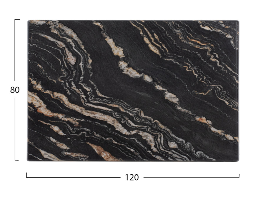 ΕΠΙΦΑΝΕΙΑ ΤΡΑΠΕΖΙΟΥ WERZALIT 120Χ80Χ3.5εκ. BLACK GOLD MARBLE HM5630.15