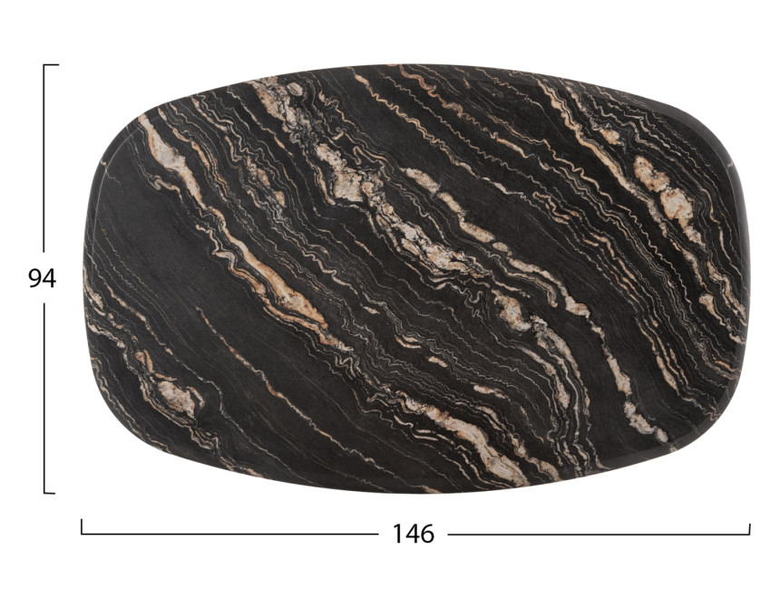 ΕΠΙΦΑΝΕΙΑ ΤΡΑΠΕΖΙΟΥ 5787 WERZALIT HM5916.15 BLACK GOLD MARBLE 146X94 εκ.