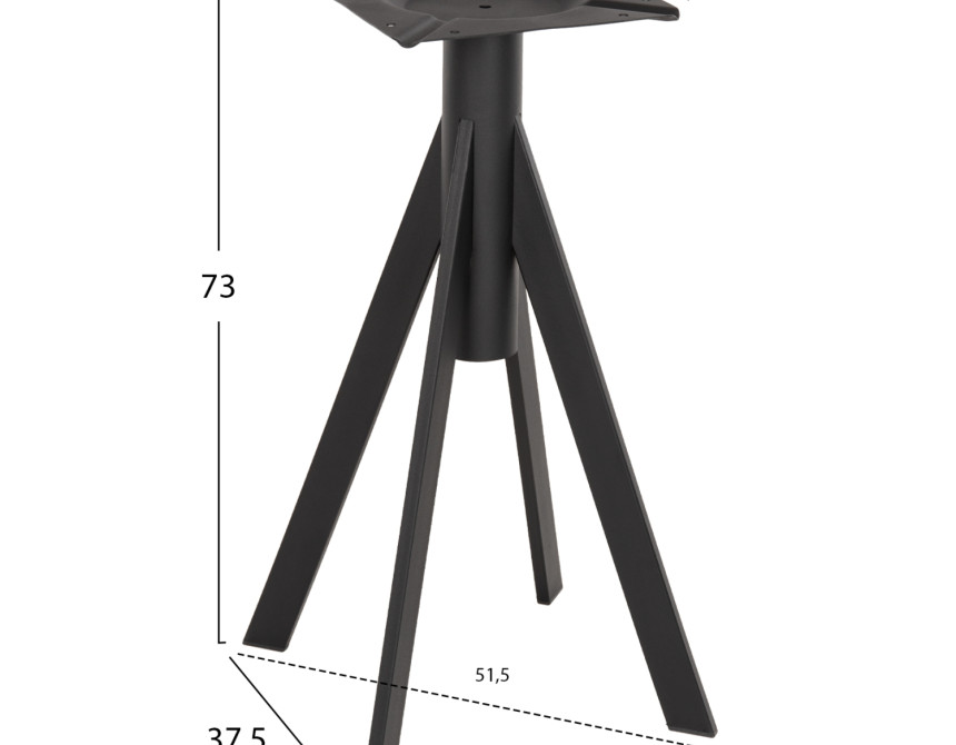 ΒΑΣΗ ΤΡΑΠΕΖΙΟΥ ΜΑΥΡΗ ΜΕΤΑΛΛΙΚΗ ΗΜ5918 37,5x37,5x73Y εκ.