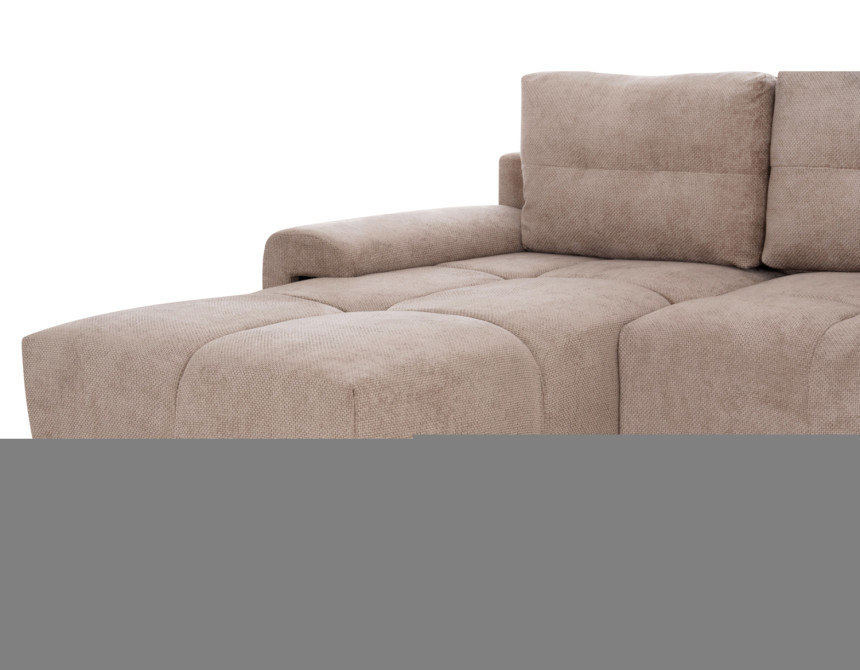 ΚΑΝΑΠΕΣ ΚΡΕΒΑΤΙ ΑΡΙΣΤΕΡΗ ΓΩΝΙΑ COMFYRA HM3336.03L ΜΠΕΖ ΥΦΑΣΜΑ 268x180x83Υεκ