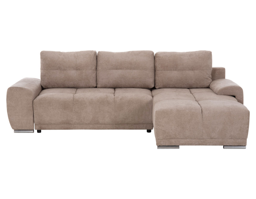ΚΑΝΑΠΕΣ ΚΡΕΒΑΤΙ ΔΕΞΙΑ ΓΩΝΙΑ COMFYRA HM3336.03R ΜΠΕΖ ΥΦΑΣΜΑ 270x181x75Υεκ