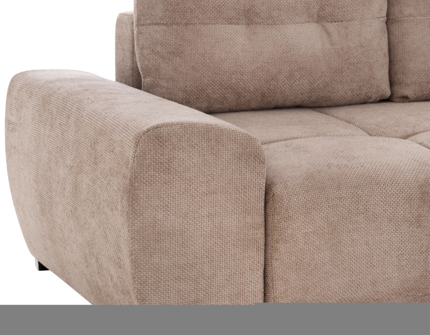 ΚΑΝΑΠΕΣ ΚΡΕΒΑΤΙ ΔΕΞΙΑ ΓΩΝΙΑ COMFYRA HM3336.03R ΜΠΕΖ ΥΦΑΣΜΑ 270x181x75Υεκ