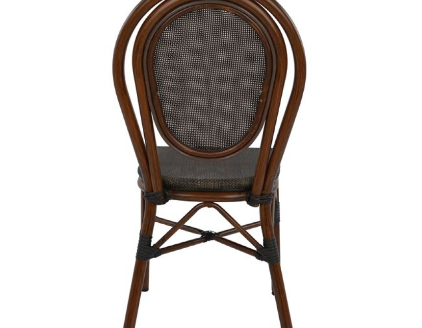 ΚΑΡΕΚΛΑ ΑΛΟΥΜΙΝΙΟΥ KASON BAMBOO LOOK ΚΑΦΕ ΜΕ TEXTLINE 40,5x56,5x89,5 εκ. HM5026
