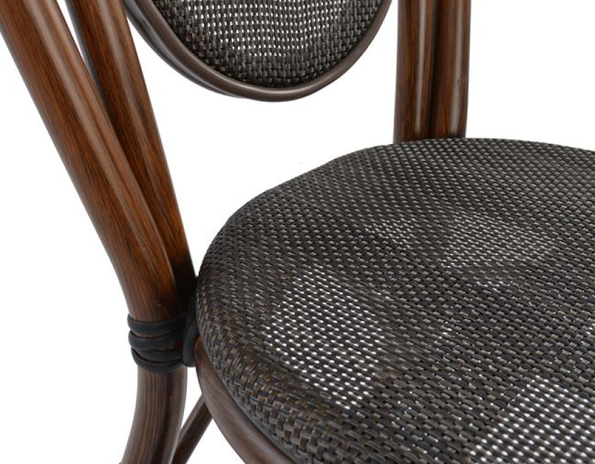 ΚΑΡΕΚΛΑ ΑΛΟΥΜΙΝΙΟΥ KASON BAMBOO LOOK ΚΑΦΕ ΜΕ TEXTLINE 40,5x56,5x89,5 εκ. HM5026