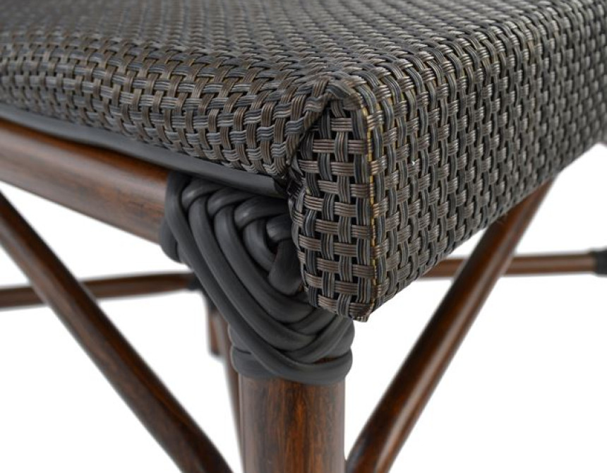 ΚΑΡΕΚΛΑ ΑΛΟΥΜΙΝΙΟΥ KASON BAMBOO LOOK ΚΑΦΕ ΜΕ TEXTLINE 40,5x56,5x89,5 εκ. HM5026