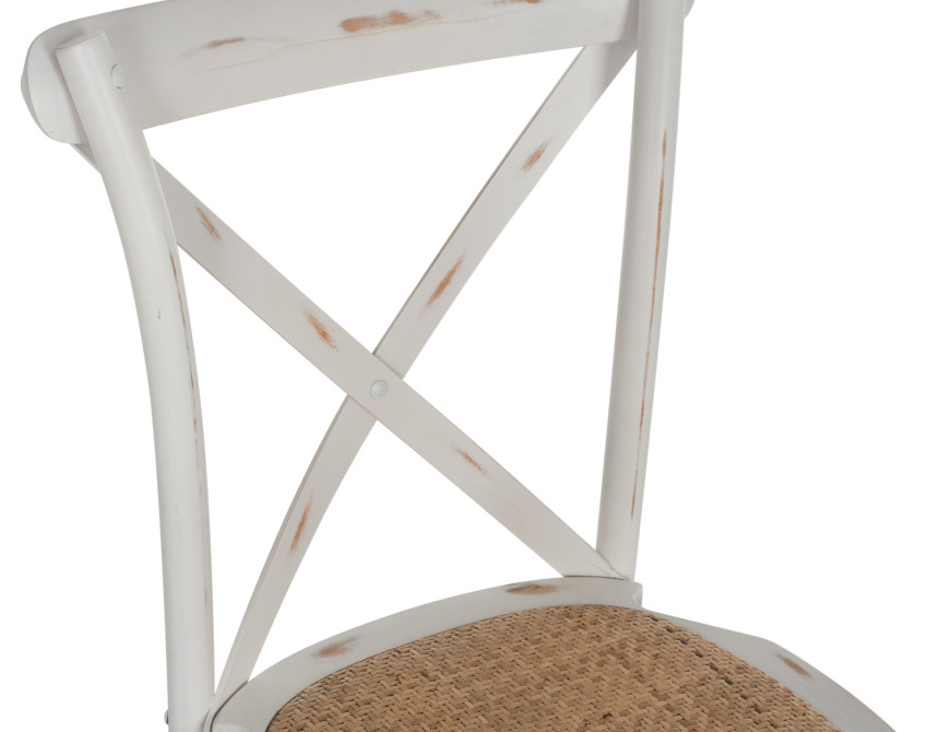 ΚΑΡΕΚΛΑ OWEN ΣΤΟΙΒΑΖΟΜΕΝΗ ΞΥΛΙΝΗ ΑΠΟ ΟΞΙΑ WHITE WASH ΧΡΩΜΑ ΜΕ ΧΙΑΣΤΙ ΠΛΑΤΗ HM8575.04 45x55,5x90 cm