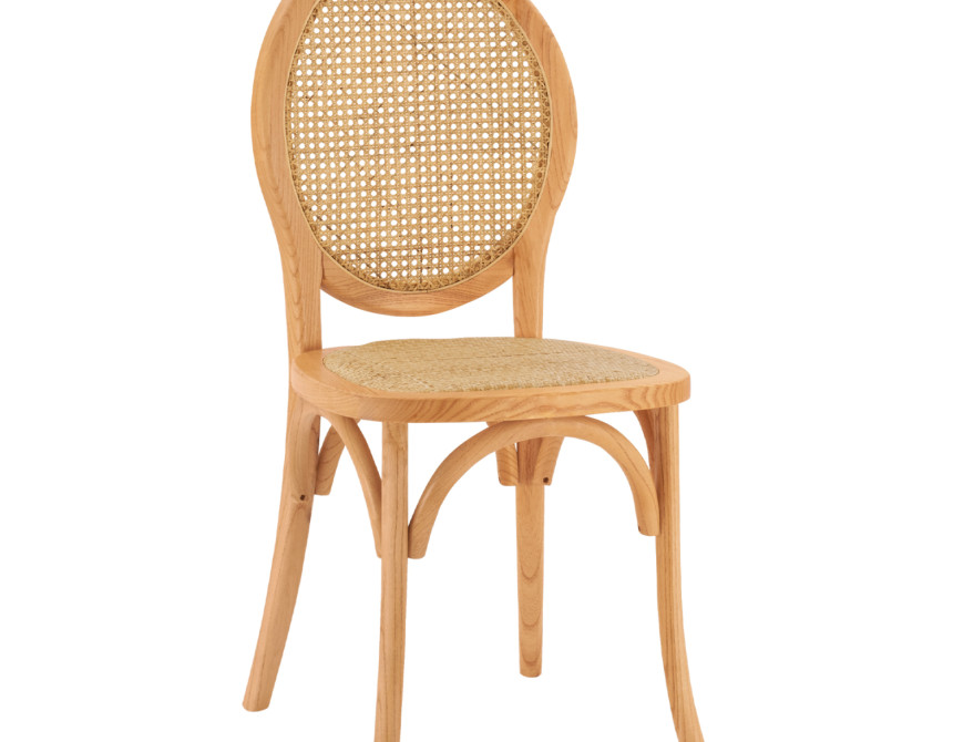 ΚΑΡΕΚΛΑ ΞΥΛΙΝΗ TINSLEY ΜΕ ΟΒΑΛ ΠΛΑΤΗ ΚΑΙ ΠΛΕΞΗ RATTAN ΣΕ ΦΥΣΙΚΗ ΑΠΟΧΡΩΣΗ HM8745.01 45x50x97 εκ.
