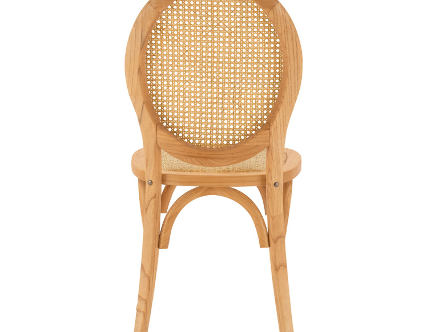 ΚΑΡΕΚΛΑ ΞΥΛΙΝΗ TINSLEY ΜΕ ΟΒΑΛ ΠΛΑΤΗ ΚΑΙ ΠΛΕΞΗ RATTAN ΣΕ ΦΥΣΙΚΗ ΑΠΟΧΡΩΣΗ HM8745.01 45x50x97 εκ.