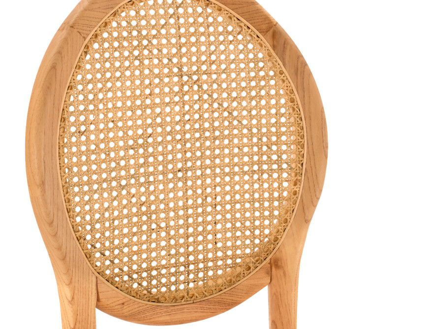 ΚΑΡΕΚΛΑ ΞΥΛΙΝΗ TINSLEY ΜΕ ΟΒΑΛ ΠΛΑΤΗ ΚΑΙ ΠΛΕΞΗ RATTAN ΣΕ ΦΥΣΙΚΗ ΑΠΟΧΡΩΣΗ HM8745.01 45x50x97 εκ.