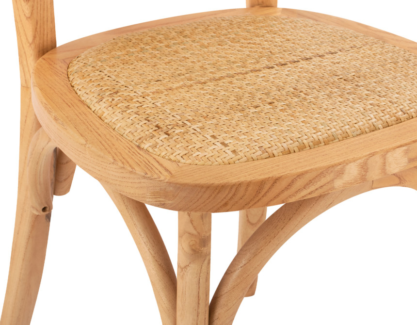 ΚΑΡΕΚΛΑ ΞΥΛΙΝΗ TINSLEY ΜΕ ΟΒΑΛ ΠΛΑΤΗ ΚΑΙ ΠΛΕΞΗ RATTAN ΣΕ ΦΥΣΙΚΗ ΑΠΟΧΡΩΣΗ HM8745.01 45x50x97 εκ.