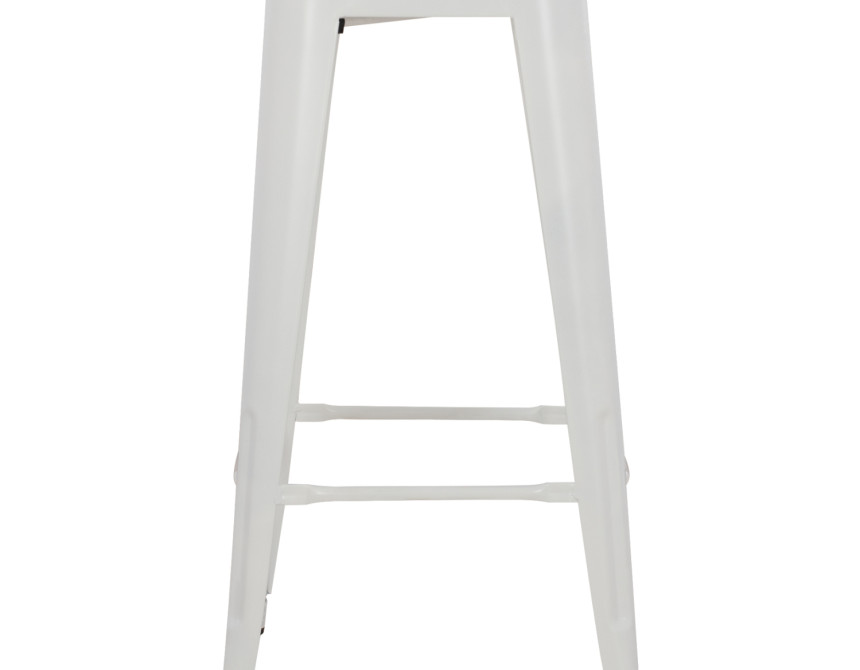 ΣΚΑΜΠΟ BAR ΜΕΤΑΛΛΙΚΟ MELITA ΣΕ ΛΕΥΚΟ ΜΑΤ HM8642.21 43x43x78 εκ.