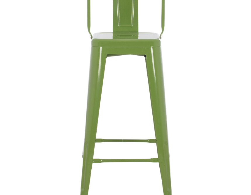 ΣΚΑΜΠΟ BAR ΜΕΤΑΛΛΙΚΟ MELITA ME ΠΛΑΤΗ ΣΕ LIGHT OLIVE GREEN HM8643.13 43Χ43Χ100εκ.