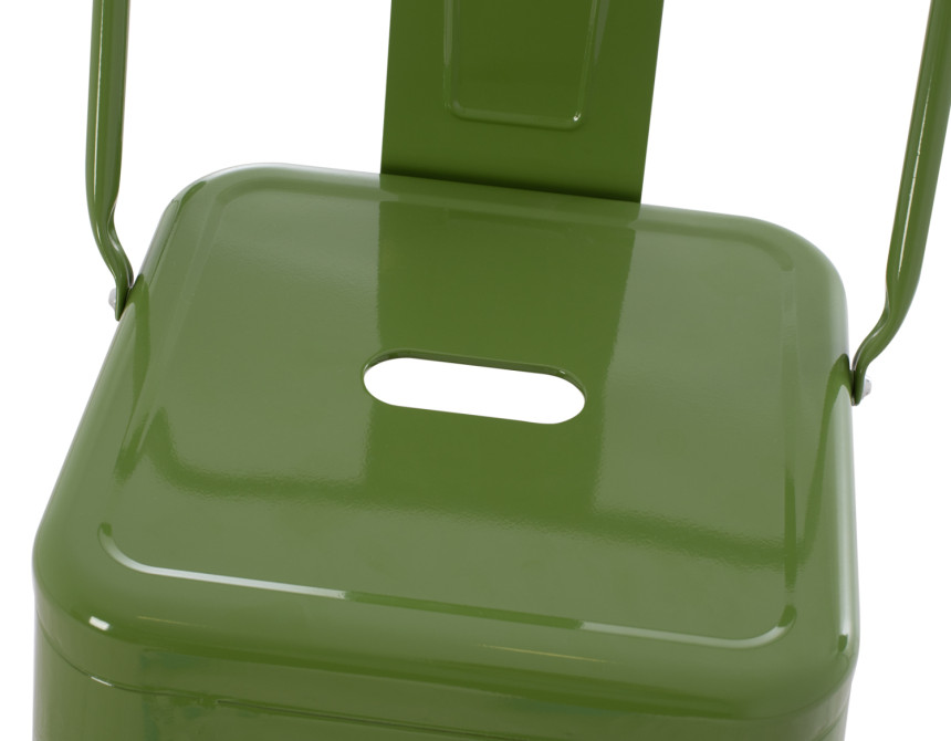 ΣΚΑΜΠΟ BAR ΜΕΤΑΛΛΙΚΟ MELITA ME ΠΛΑΤΗ ΣΕ LIGHT OLIVE GREEN HM8643.13 43Χ43Χ100εκ.