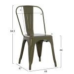 ΚΑΡΕΚΛΑ ΜΕΤΑΛΛΙΚΗ MELITA HM8641.43 ΣΕ DARK OLIVE GREEN 43x50x82Υεκ.