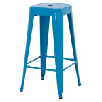 ΣΚΑΜΠΟ ΜΠΑΡ ΜΕΤΑΛΛΙΚΟ MELITA HM8642.48 ΣΕ ΜΠΛΕ 43x43x78Υεκ.