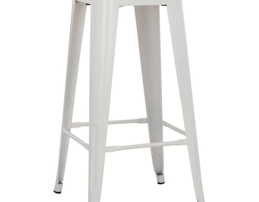 ΣΚΑΜΠΟ ΜΠΑΡ ΜΕΤΑΛΛΙΚΟ MELITA-PRO HM8642.41 ΣΕ ΛΕΥΚΟ ΜΑΤ 43x43x78Υεκ.