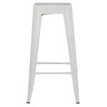 ΣΚΑΜΠΟ ΜΠΑΡ ΜΕΤΑΛΛΙΚΟ MELITA-PRO HM8642.41 ΣΕ ΛΕΥΚΟ ΜΑΤ 43x43x78Υεκ.