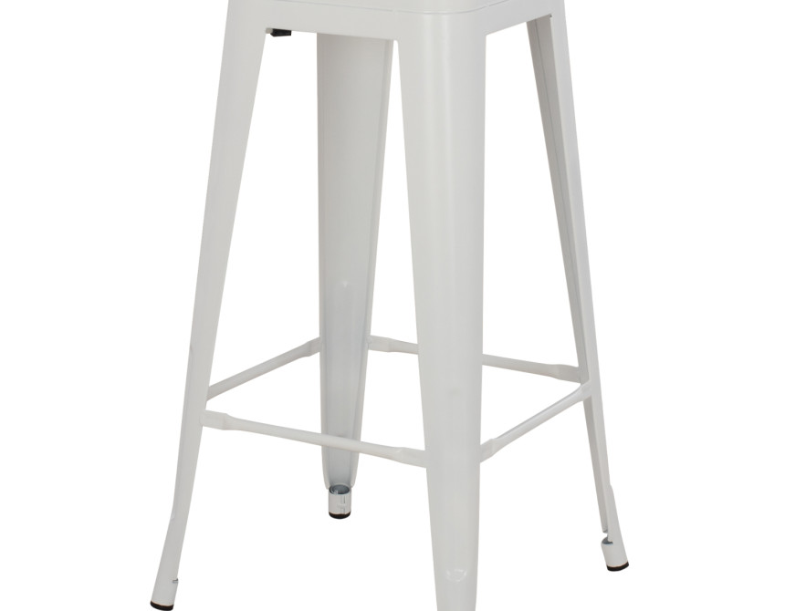 ΣΚΑΜΠΟ ΜΠΑΡ ΜΕΤΑΛΛΙΚΟ MELITA-PRO HM8642.41 ΣΕ ΛΕΥΚΟ ΜΑΤ 43x43x78Υεκ.