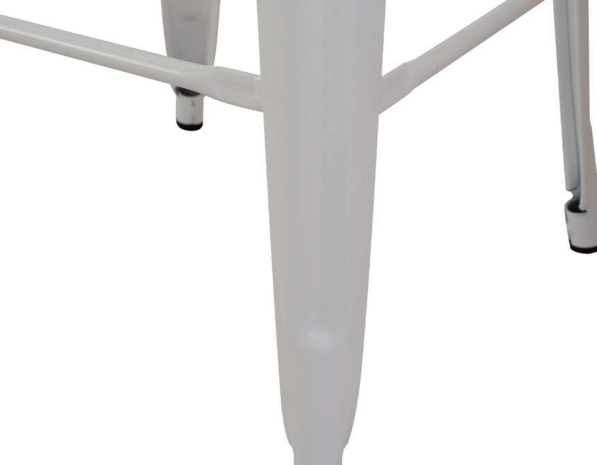 ΣΚΑΜΠΟ ΜΠΑΡ ΜΕΤΑΛΛΙΚΟ MELITA-PRO HM8642.41 ΣΕ ΛΕΥΚΟ ΜΑΤ 43x43x78Υεκ.