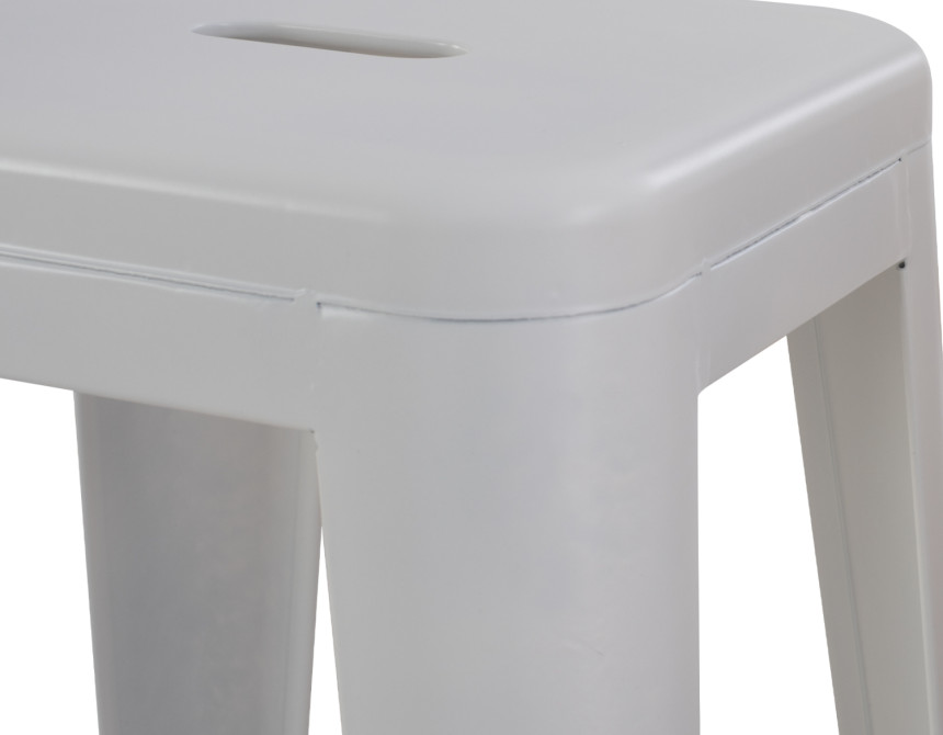 ΣΚΑΜΠΟ ΜΠΑΡ ΜΕΤΑΛΛΙΚΟ MELITA-PRO HM8642.41 ΣΕ ΛΕΥΚΟ ΜΑΤ 43x43x78Υεκ.