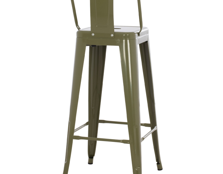 ΣΚΑΜΠΟ BAR ME ΠΛΑΤΗ ΜΕΤΑΛΛΙΚΟ MELITA-PRO HM8643.43 DARK OLIVE GREEN 42x42x100Υεκ.