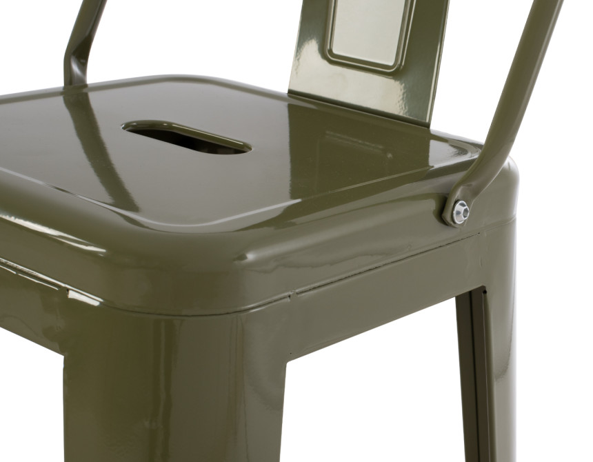 ΣΚΑΜΠΟ BAR ME ΠΛΑΤΗ ΜΕΤΑΛΛΙΚΟ MELITA-PRO HM8643.43 DARK OLIVE GREEN 42x42x100Υεκ.