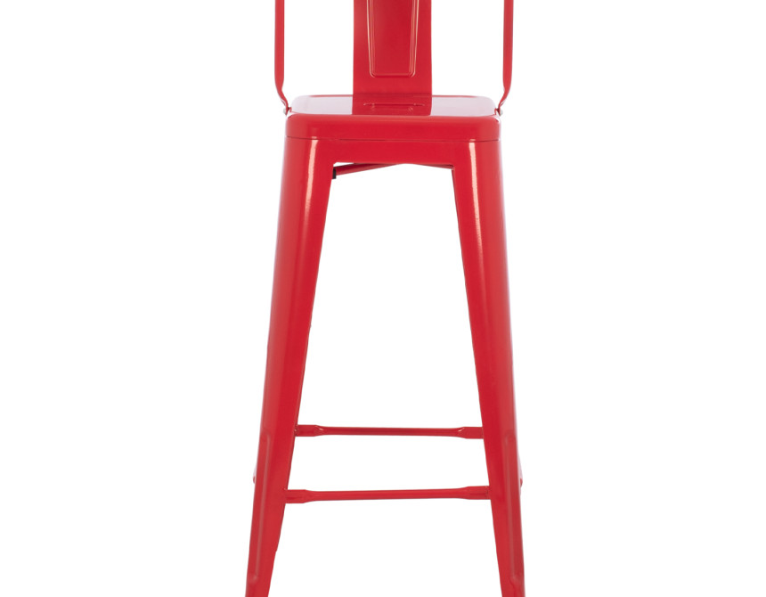 ΣΚΑΜΠΟ BAR ME ΠΛΑΤΗ ΜΕΤΑΛΛΙΚΟ MELITA-PRO HM8643.44 ΚΟΚΚΙΝΟ 42x42x100Υεκ.