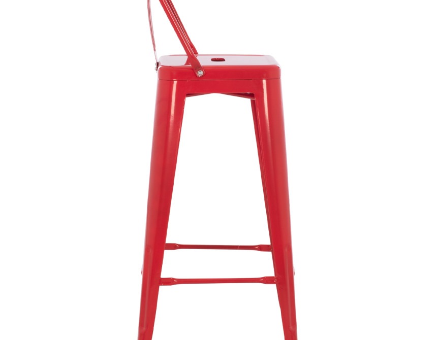 ΣΚΑΜΠΟ BAR ME ΠΛΑΤΗ ΜΕΤΑΛΛΙΚΟ MELITA-PRO HM8643.44 ΚΟΚΚΙΝΟ 42x42x100Υεκ.