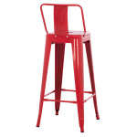 ΣΚΑΜΠΟ BAR ME ΠΛΑΤΗ ΜΕΤΑΛΛΙΚΟ MELITA-PRO HM8643.44 ΚΟΚΚΙΝΟ 42x42x100Υεκ.
