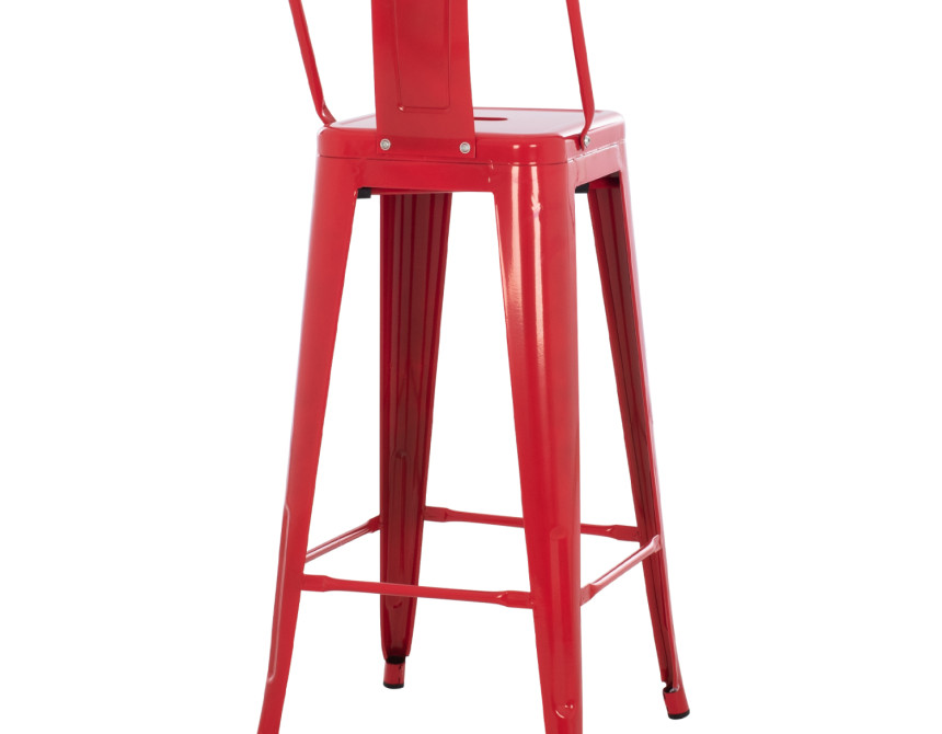 ΣΚΑΜΠΟ BAR ME ΠΛΑΤΗ ΜΕΤΑΛΛΙΚΟ MELITA-PRO HM8643.44 ΚΟΚΚΙΝΟ 42x42x100Υεκ.