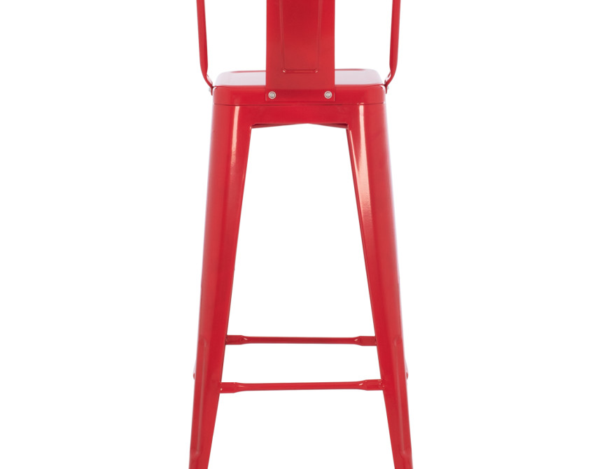 ΣΚΑΜΠΟ BAR ME ΠΛΑΤΗ ΜΕΤΑΛΛΙΚΟ MELITA-PRO HM8643.44 ΚΟΚΚΙΝΟ 42x42x100Υεκ.
