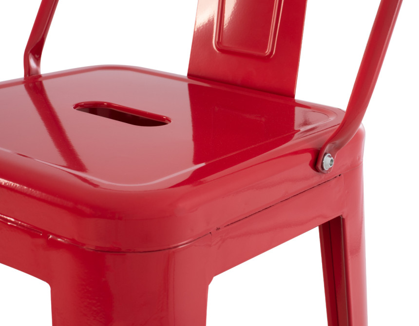 ΣΚΑΜΠΟ BAR ME ΠΛΑΤΗ ΜΕΤΑΛΛΙΚΟ MELITA-PRO HM8643.44 ΚΟΚΚΙΝΟ 42x42x100Υεκ.