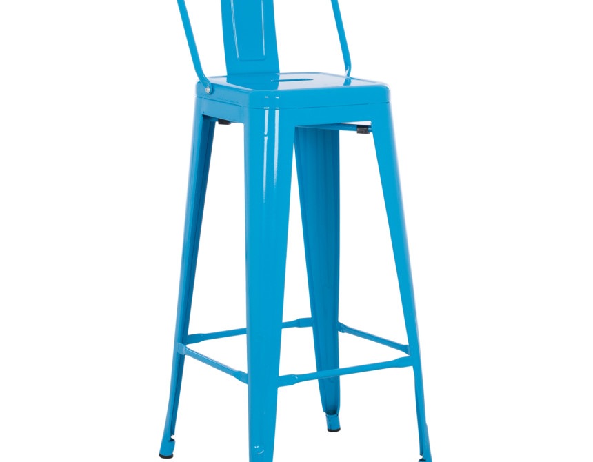 ΣΚΑΜΠΟ BAR-PRO ME ΠΛΑΤΗ ΜΕΤΑΛΛΙΚΟ MELITA HM8643.48 ΜΠΛΕ 42x42x100Υεκ.