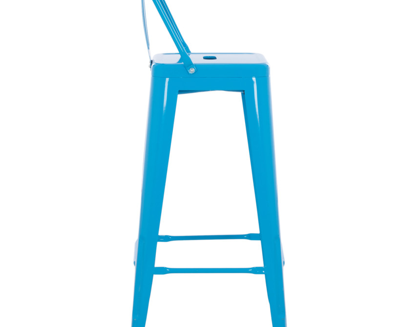 ΣΚΑΜΠΟ BAR-PRO ME ΠΛΑΤΗ ΜΕΤΑΛΛΙΚΟ MELITA HM8643.48 ΜΠΛΕ 42x42x100Υεκ.