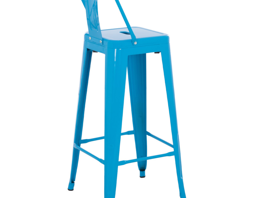 ΣΚΑΜΠΟ BAR-PRO ME ΠΛΑΤΗ ΜΕΤΑΛΛΙΚΟ MELITA HM8643.48 ΜΠΛΕ 42x42x100Υεκ.