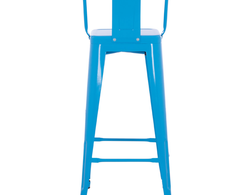 ΣΚΑΜΠΟ BAR-PRO ME ΠΛΑΤΗ ΜΕΤΑΛΛΙΚΟ MELITA HM8643.48 ΜΠΛΕ 42x42x100Υεκ.