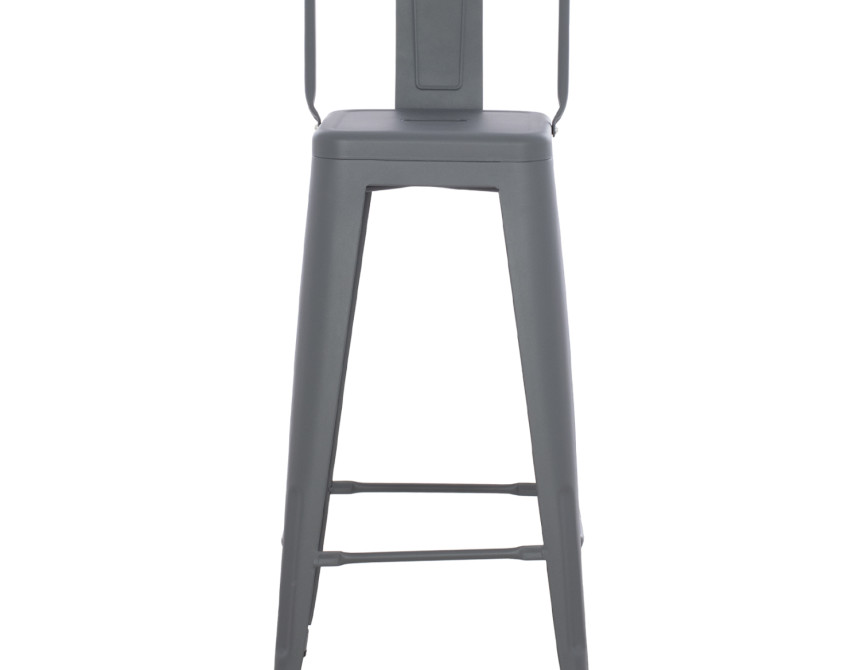 ΣΚΑΜΠΟ BAR ME ΠΛΑΤΗ ΜΕΤΑΛΛΙΚΟ MELITA-PRO HM8643.50 ΓΚΡΙ 42x42x100Υεκ.